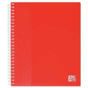 OXFORD Set van 10 indexkaarten A5 School Life 80 weergaven / 40 hoezen omslag van polypropyleen rood