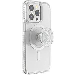 PopSockets: PopCase voor MagSafe - Hoesje voor iPhone 13 Pro met een Verplaatsbare PopGrip Slide-Standaard en Grip met een Verwisselbare Top - Clear