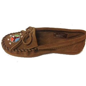 Minnetonka Me To We Maasai Moc Mocassins voor dames, Bruin Dustybrown, 36 EU