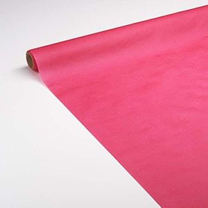 Le Nappage Airlaid-tafelkleed, roze, fuchsia, papier, FSC®-gecertificeerd, recyclebaar en biologisch afbreekbaar, voelt zacht aan, rol van 1,20 x 5 m