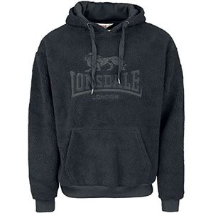 Lonsdale Uniseks sweatshirt met capuchon oversized NEWCHAPEL, Schwarz, L