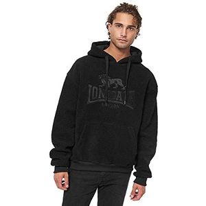 Lonsdale Uniseks sweatshirt met capuchon oversized NEWCHAPEL, Schwarz, L