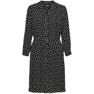 SELECTED FEMME Damesjurk, Zwart/Aop: bloem Aop, 36