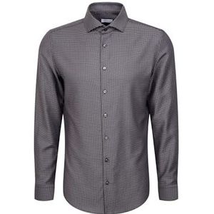 Seidensticker 845371, shaped fit, lange mouwen, businesshemd, 37, grijs, 37