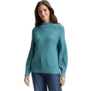 TOM TAILOR Damestrui, 39446 - Teal Rib Structuur, XXL
