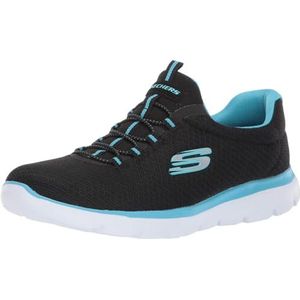 Skechers SUMMITS dames Sneaker,Black Turquoise,41 EU