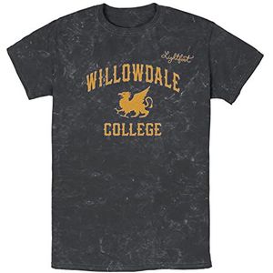 Disney Onward Willowdale College Young Men's Short Sleeve Tee Shirt, Black, Large, Schwarz, L