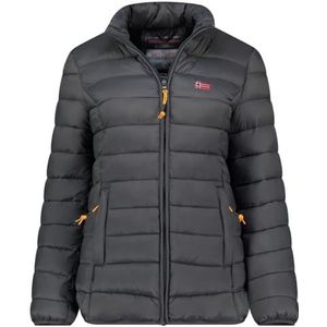 Geographical Norway Atikolorama Lady Basic - Winddichte jas voor dames Outdoor - Waterafstotende jas met lange mouwen voor dames - Regenjas Wandelen Seizoen Lente Zomer Herfst Winter (Donkergrijs XL