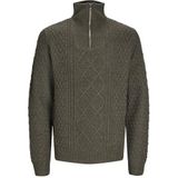 Jack & Jones Jprblunorth Knit High Neck Sn, Olive Night/Detail: melange, L