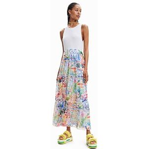 Jurk - Lange Gecombineerde - Mouwloos - Maxi - Met Tule - Regular Fit