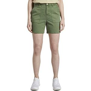 TOM TAILOR Denim Dames Chino shorts 1018318, 21586 - Dull Moss Green, S