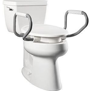 Bemis - 7YE85320ARM 000 - Verhoogd Toilet - Wit - Schoon Schild Seat met Gewapen-Verlengd
