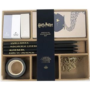 Harry Potter Social Stationary Set | Inclusief 4 potloden, 3 memostrips, 1 mini-notitieboek, 1 scherper, 1 washi-tape en 6 paperclips