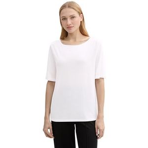 TOM TAILOR T-shirt voor dames, 20000 - wit, XL