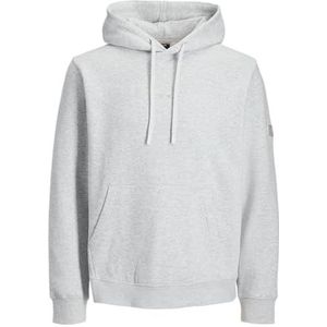 JACK & JONES Jcopoint Sweat Badge Hood Bf, wit melange., L