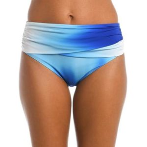 La Blanca Women's Banded Hipster Bikini Swimsuit Bottom, Sapphire//Ocean Oasis, 10