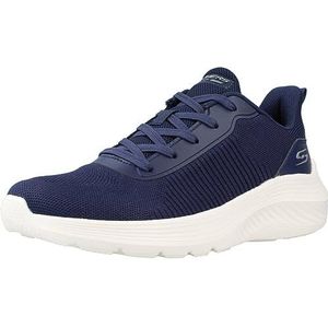 Skechers Dames Bobs Squad Waves Sneaker, Navy Engineered Knit, 39 EU