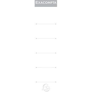 Exacompta - ref. 535E - Set van 10 kartonnen etiketten voor ordners met hefboom - rug 5 cm - Etiketformaat : B 4,5 x D 0,4 x H 18,5 cm - kleur wit