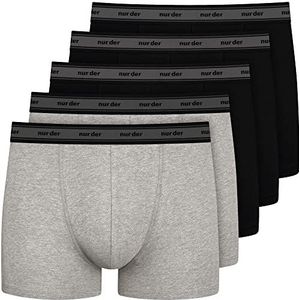 Nur Der - Boxershorts - Grijs Gemêleerd/Zwart - 5 Pack - Jersey