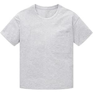 TOM TAILOR Meisjes T-shirt 1035126, 15398 - Light Stone Grey Melange, 164