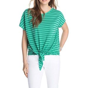 edc by ESPRIT Gestreept T-shirt voor dames, meerkleurig (Green Colourway 399), M