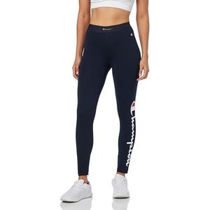 Champion Legacy American Classics W-Cotton Lycra Cropped Leggings voor dames, Navy Blauw, M