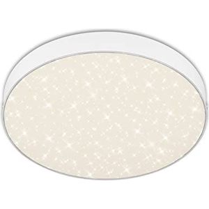 BRILONER Leuchten - LED-plafondlamp met sterrendecoratie, LED-plafondlamp zonder frame, LED-opbouwlamp, neutraal witte kleurtemperatuur, Ø 287 mm, wit