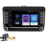 Bluetooth - Autoradio - 2 Din - 7 inch - Multimediaspeler - Android 8.1 - Navigatie voor Skoda V/W Passat B6 Polo Golf