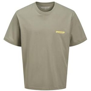 JACK & JONES Shirt 'JCOUnion'  geel / grijs