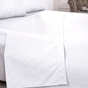 Emma Barclay 180 Thread Count Percal Flat Sheet in Wit - Eenpersoonsbed