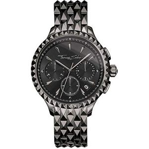 THOMAS SABO Dames chronograaf kwarts horloge met roestvrij stalen armband WA0348-202-203-38 mm