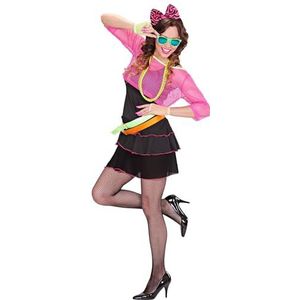 Widmann - Kostuum jaren 80 Groupie Girl, jurk, nettop en strik, themafeest, carnaval