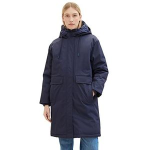 TOM TAILOR Damesregenjas met stiksel en capuchon, 10668-sky Captain Blue, XXL