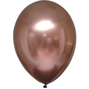 Amscan 9908422-100 latex ballonnen Decorator Satin Luxe Rose Copper, diameter 12 cm, ballon, metallic, decoratie, verjaardag, themafeest, bedrijfsevenement