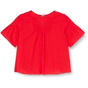 Samoon Dames 260049-21031 blouse, power red, 48, power rood, 48