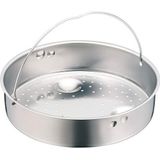 WMF Stoominzet 10cm zeefinzet geperforeerd voor snelkookpan 3,0-8,5l, Pan deksel, Zilver