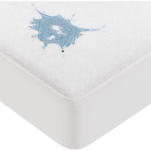 VOUNOT® Set van 2 matrasbeschermers, 135 x 190 x 30 cm, waterdicht, ademend, met elastiek rondom, matrashoes, Oeko-Tex-gecertificeerd, anti-mijt en stofdicht, wit