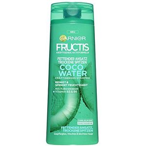 Garnier - Fructis - Shampoo - 6 stuks - 250 ml - Coco Water voor Vettige Opzetstukken en Droge Punten
