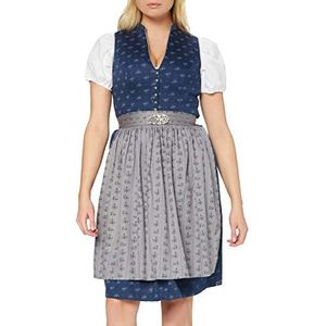 Stockerpoint Dames Midi Dirndl, donkerblauw/grijs, 32