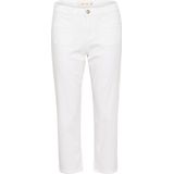 Cream - Witte Twill Straight-Leg Broek - Dames