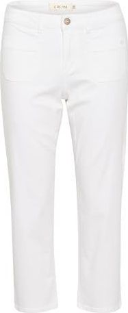 Cream - Witte Twill Straight-Leg Broek - Dames