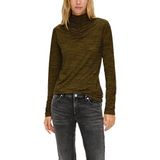 QS - Shirt - Donkergroen - Lange Mouw - Slanke Pasvorm