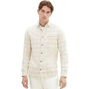 TOM TAILOR Herenhemd, 32307 - Beige Tonal Check, XL