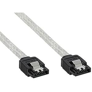 InLine 27305r 0,5 m transparante kabel SATA - kabel SATA