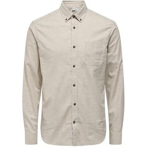 Onsroad - Overhemd - Blauw - Katoen - Lange Mouwen - Regular Fit