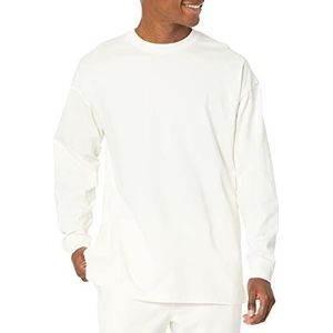 Amazon Essentials Heren T-shirt van 100% biologisch katoen oversized pasvorm met lange mouwen, Eggshell White, 3X-Large Big