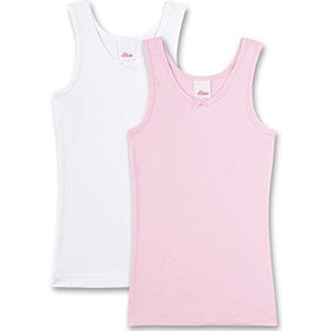 Sanetta Dubbelpak onderhemd voor meisjes, verpakking van 2 stuks, roze (Lolly 3053), 92 cm