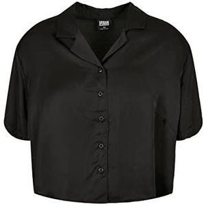 Urban Classics Dames Dames Dames Viscose Satijn Resort Shirt Hemd, Zwart, 5XL