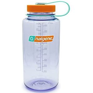 Nalgene Sustain Tritan BPA-vrije waterfles gemaakt van materiaal afgeleid van 50% plastic afval, 32 oz, brede mond, amethist
