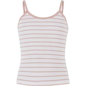 Urban Classics - T-shirt - Wit/Poederroze - 96% Katoen - 4% Elastaan